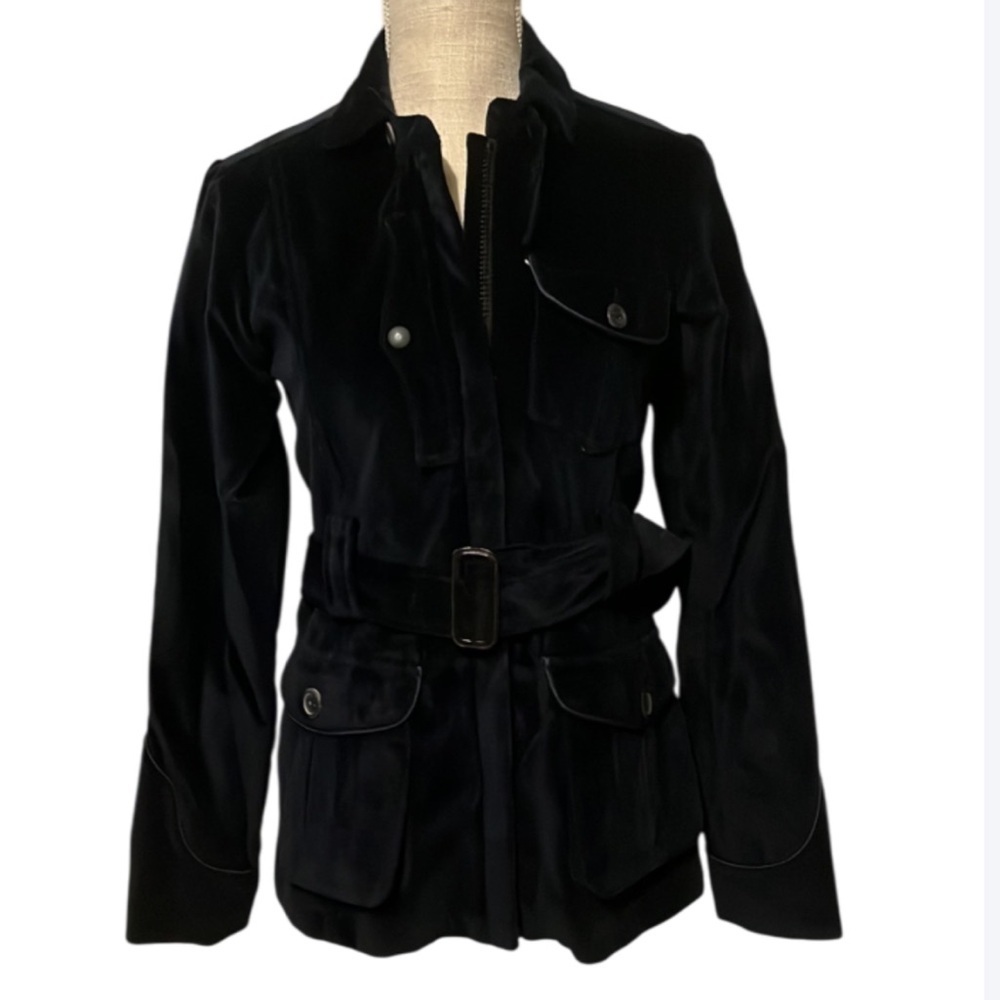 EDUN NWT Griffin Zip Up Alchemy Blue Velvet‎ Jacket - Small - Picture 3 of 12